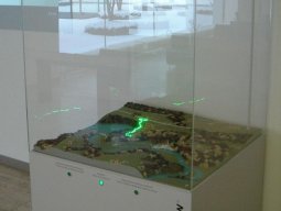 AKW, Umbau Simulation mit Laserprojektion auf Model